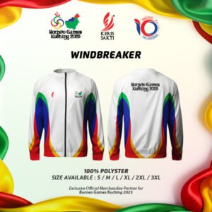 Windbreaker Borneo Games 2025 (White Color)