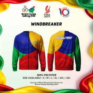 Windbreaker Borneo Games 2025 (4 color Design)